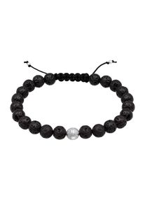 PAULO FANELLO, Herren Armband, Schwarz / Silber