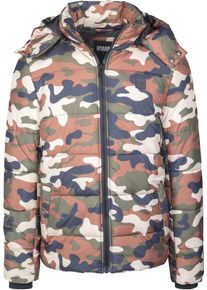 Urban Classics, Herren Puffer Jacket, Dunkelblau / Rostbraun / Khaki / Weiß