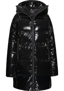 Tommy Hilfiger, Damen Mantel 'All High Gloss Down', Schwarz