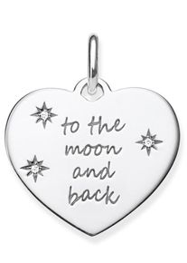 Thomas Sabo, Damen Herzanh&auml;nger 'To the Moon and Back, LBPE0020-051-21', Silber