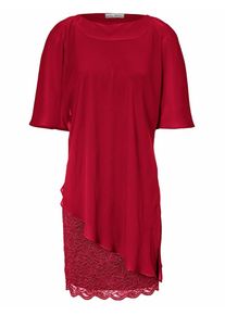 Heine, Damen Spitzenkleid Lagen-Look, Rot