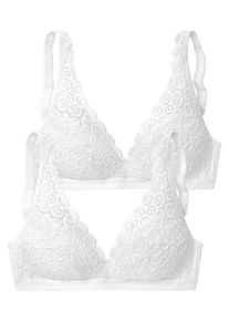 Petite Fleur, Damen Bralette-BH, Weiß