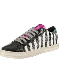 P448, Damen Sneakers Low, Smaragd / Cyclam / Schwarz / Wei&szlig;