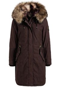 Khujo, Damen Mantel 'MERYEM2 SOLID WITH INNER FUR JACKET', Chamois / Kastanienbraun / Cappuccino