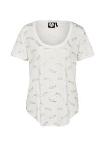 Catwalk Junkie, Damen T-Shirt 'DREAMY FEATHERS', Offwhite