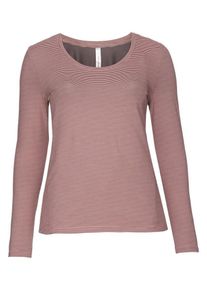 sheego Casual, Damen Langarmshirt, Greige / Rosé