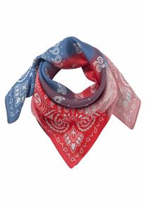 J. JAYZ, Damen Seidentuch, Himmelblau / Altrosa / Rot
