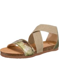 Think!, Damen Sandalen 'Shik', Sand / Braun / Schilf / Grasgrün