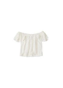 Abercrombie & Fitch Abercrombie & Fitch, Damen Shirt 'HF OTS LACE TOP', Offwhite