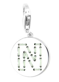 Esprit, Damen Charm 'Letter N', Mint / Silber