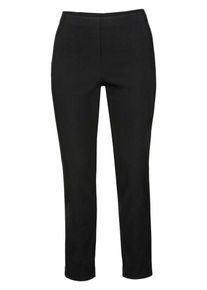sheego Casual, Damen Stoffhose mit Schlitzen am Saum, Schwarz