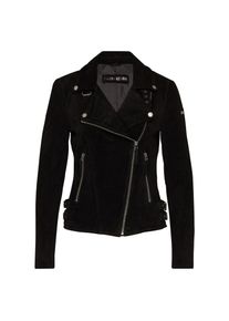 Freaky Nation, Damen Lederjacke im Bikerstil 'Taxi Driver', Schwarz