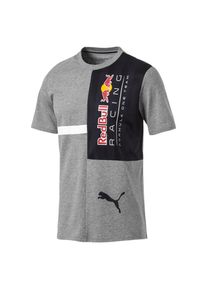 Puma, Herren T-Shirt, Graumeliert / Feuerrot / Schwarz / Wei&szlig;