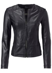 Heine, Damen Lederjacke, Lammnappa, Schwarz
