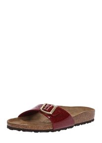 Birkenstock, Damen Sandale mit Fußbett und Kontrastsohle 'Madrid', Bordeaux