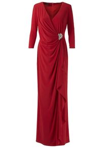 Apart, Damen Abendkleid in Wickeloptik, Cranberry