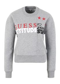 Guess, Damen - Sport-Shirts & Tops 'PILATES SWEATSHIRT', Grau / Hellrot / Wei&szlig;
