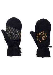 Jack Wolfskin, Fäustlinge 'FLEECE MITTEN KIDS', Gelb / Schwarz
