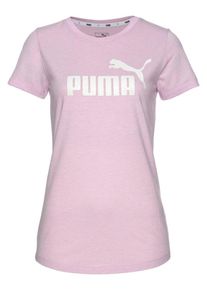 Puma, Damen T-Shirt 'HEATHER TEE', Rosa / Wei&szlig;