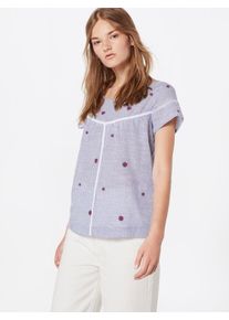 s.Oliver RED LABEL, Damen Bluse, Himmelblau / Weiß