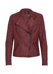 Only, Damen Bikerjacke 'Ava', Merlot