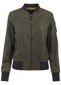 Urban Classics, Damen Jacket, Oliv / Schwarz