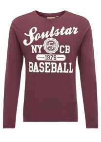 Soulstar, Herren Longsleeve, Burgunder