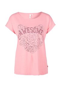 Q/S Designed By, Damen T-Shirt, Rosa