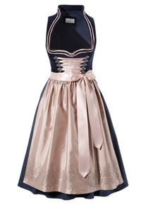 Marjo, Damen Dirndl, Dunkelblau / Rosa