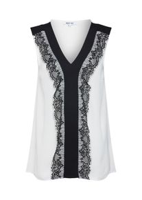 ABOUT YOU, Damen Bluse 'Anna', Schwarz / Weiß