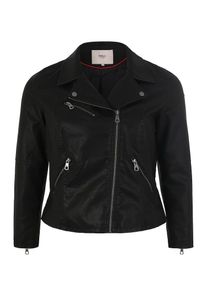 Only Carmakoma, Damen Bikerjacke 'HOPE', Schwarz