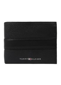 Tommy Hilfiger, Herren Geldbörse 'TH DOWNTOWN CC FLAP AND COIN', Schwarz