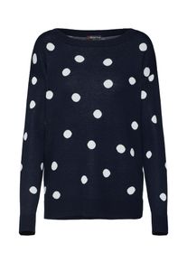 Street One, Damen Pullover, Dunkelblau / Weiß