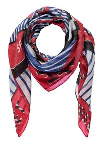 Taifun, Damen Tuch, Blau / Rot / Schwarz / Weiß