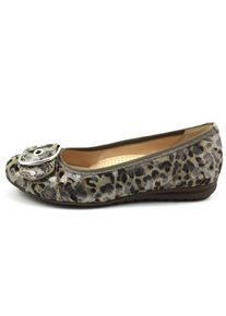Gabor, Damen Ballerina, Beige / Hellbeige / Schwarz / Silber