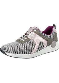 Waldl&auml;ufer WALDL&Auml;UFER, Damen Halbschuhe 'Harja', Grau / Dunkelgrau / Altrosa / Neonpink
