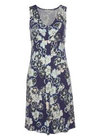 Boysen's BOYSEN'S, Damen Kleid, Hellblau / Violettblau / Schwarzmeliert / Weiß