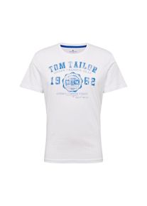 Tom Tailor, Herren Shirt 'logo tee T-Shirt 1/2', Weiß