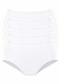 Petite Fleur, Damen Taillenslips (5 St&uuml;ck), Wei&szlig;
