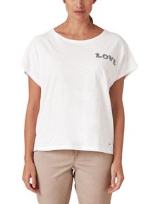 TRIANGLE, Damen Slub Yarn-Shirt, Wei&szlig;