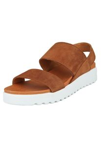 Apple of Eden, Damen Ledersandale 'DEBORA', Cognac / Weiß