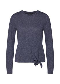 Véro Moda VERO MODA, Damen Shirt 'VMLEA LUA LS O-NECK KNOT TOP JRS LCS', Blau
