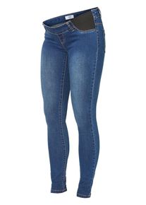 MAMALICIOUS, Damen Slim Fit Umstandsjeans, Blau