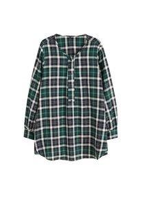 Violeta by Mango, Damen Bluse 'Minimo', Tanne / Schwarz / Wei&szlig;