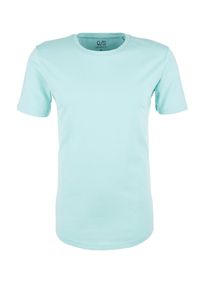 Q/S Designed By, Herren Basic-Shirt mit High-Low-Saum, Jade