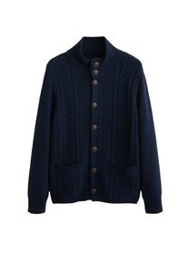 Mango Man, Herren Cardigan 'Anchor', Dunkelblau