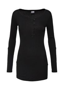 Urban Classics, Damen 'Long Rib Pocket Turnup ' Shirt, Schwarz