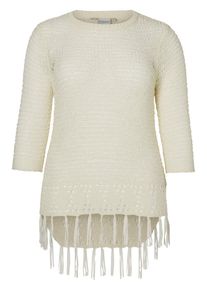 JUNAROSE, Damen Gestrickter Pullover, Naturweiß