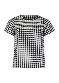 Vero Moda Curve, Damen Shirt 'SARAH', Schwarz / Weiß