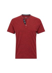 Tom Tailor, Herren Shirt 'basic yd henley T-Shirt 1/2', Navy / Rot
